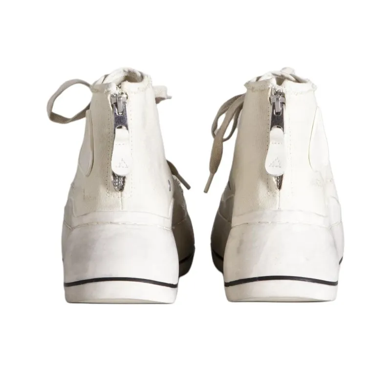 R13 KURT High-Top Canvas Shoes Men's White-4