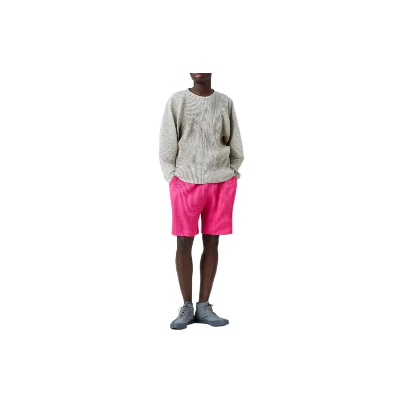 Homme Plissé Issey Miyake SS24 Casual Shorts Men's Deep Pink-3