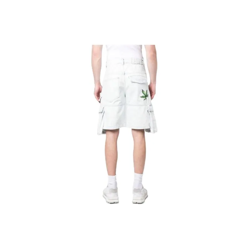 GCDS Embroidered Ultracargo Bermuda Shorts-2