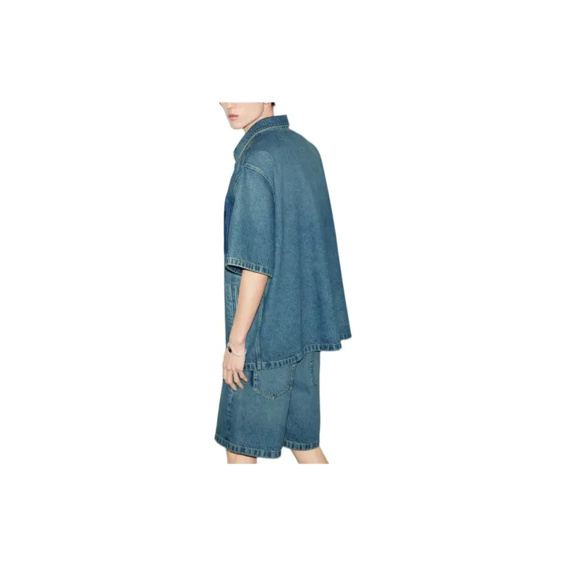 GUCCI Shirts Men Blue-2