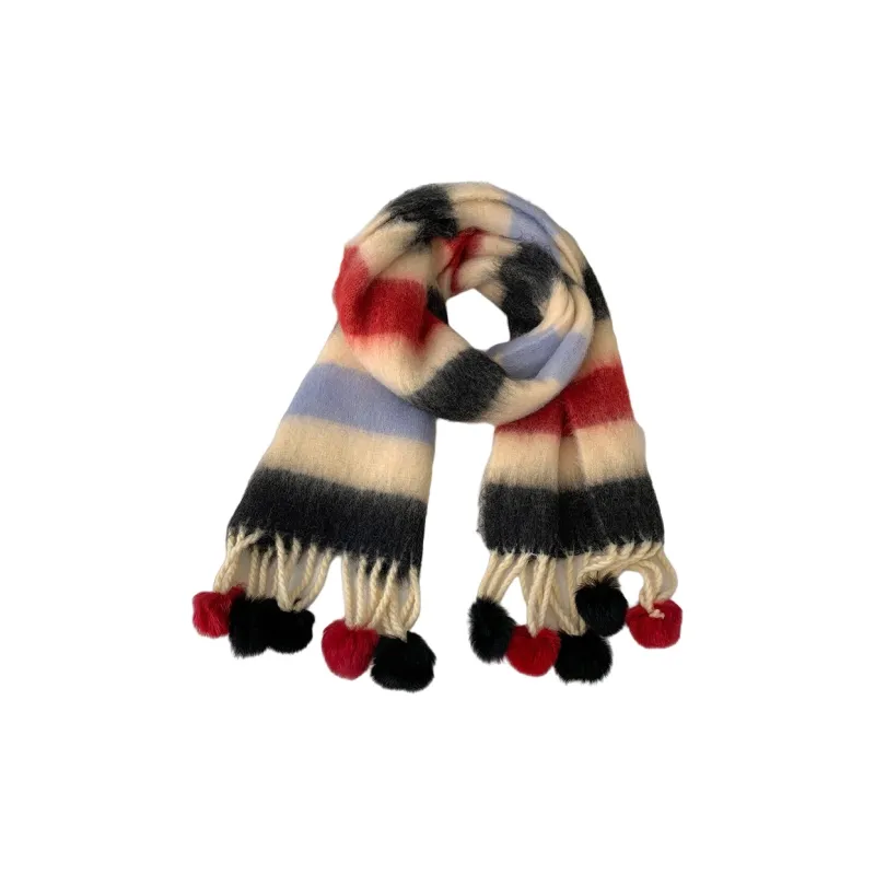 MEETSUNNY Faux Wool Knit Scarves Unisex-1