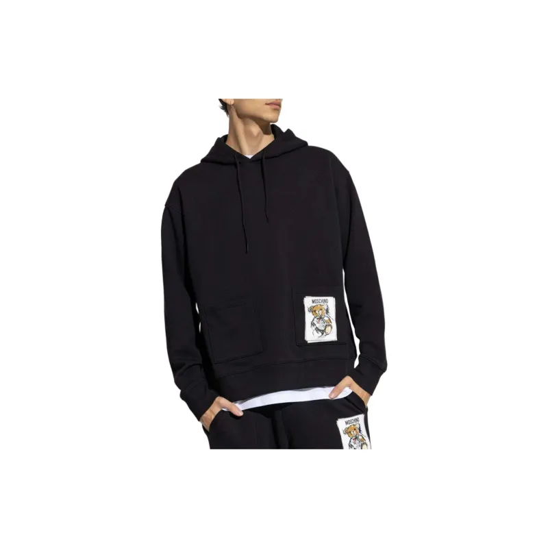 MOSCHINO Bear Printed Drawstring Hoodie-2