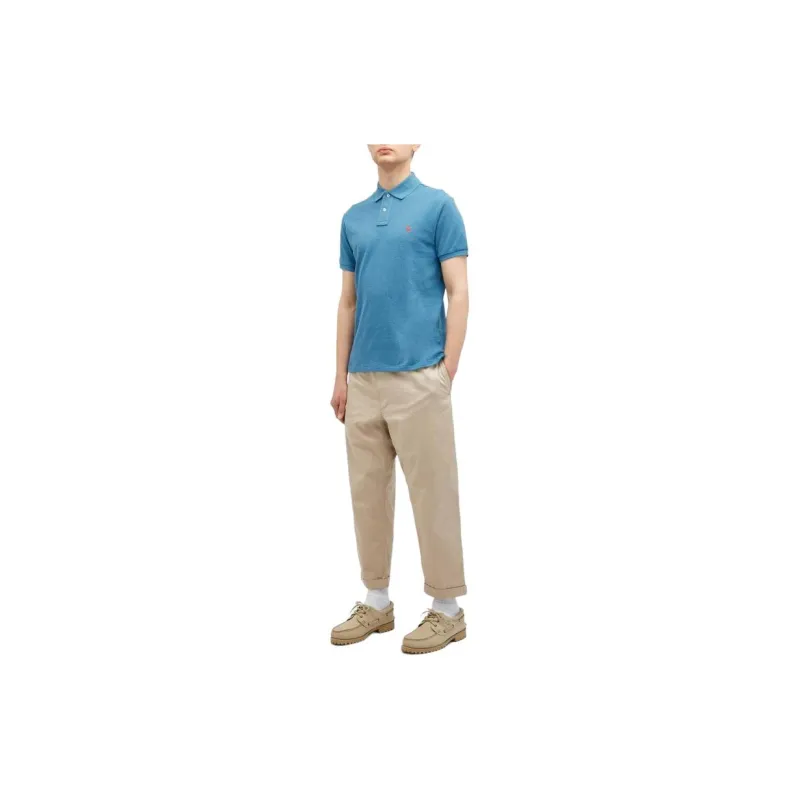 Polo Ralph Lauren Logo Embroidered Straight Hem Polo Shirt-4
