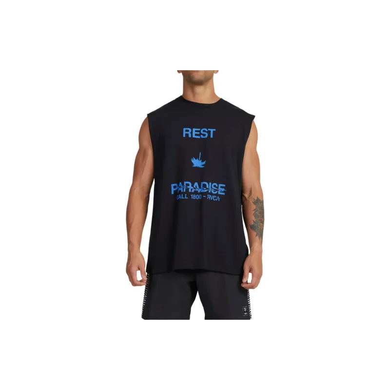 RVCA Tank Tops Men Black-3