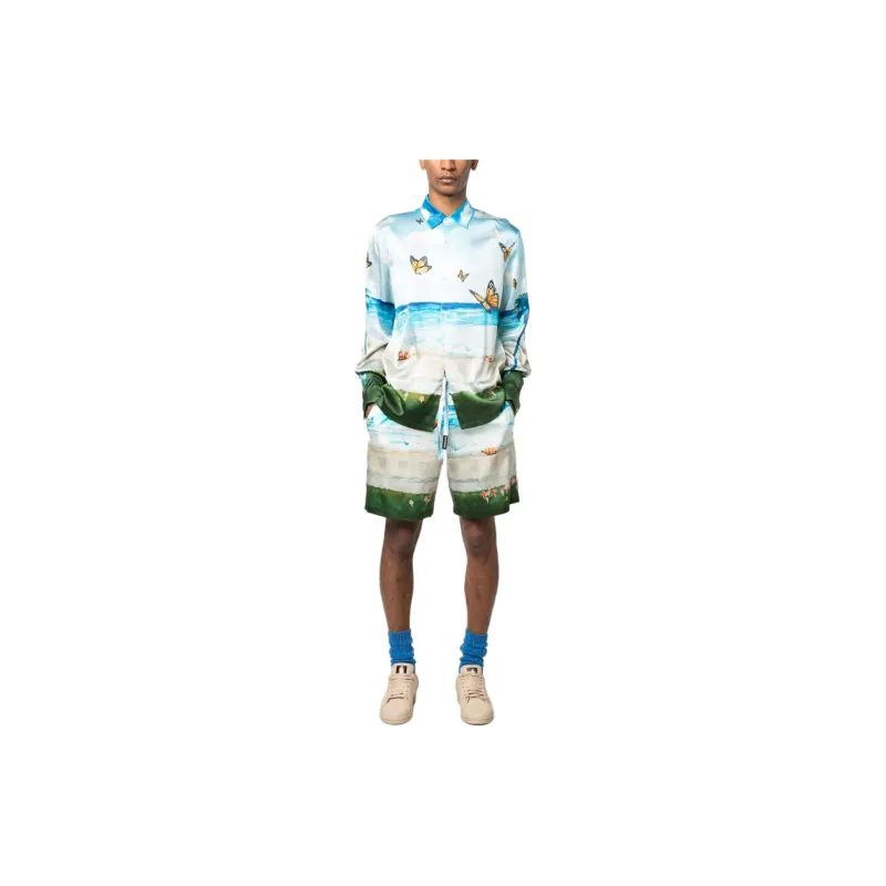 NAHMIAS Butterfly Beach Silk Shorts-1