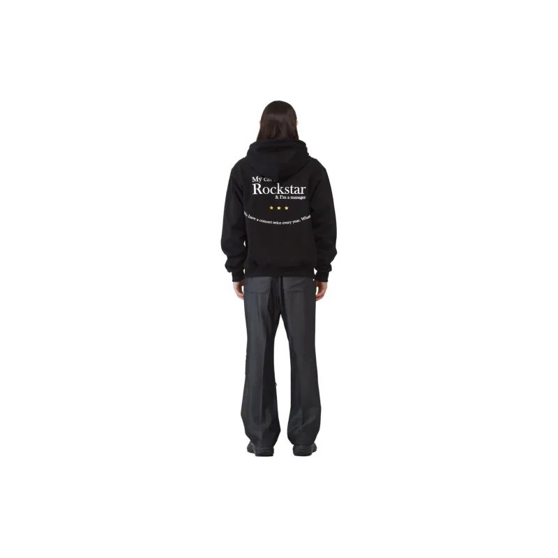 JOEGUSH Smile Rockstar Hoodie Zip Up Sweatshirt Unisex Black-4