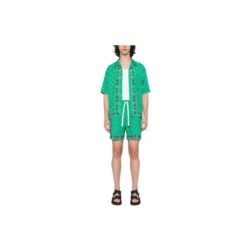 PALM ANGELS Paisley Bowling Shirt-1
