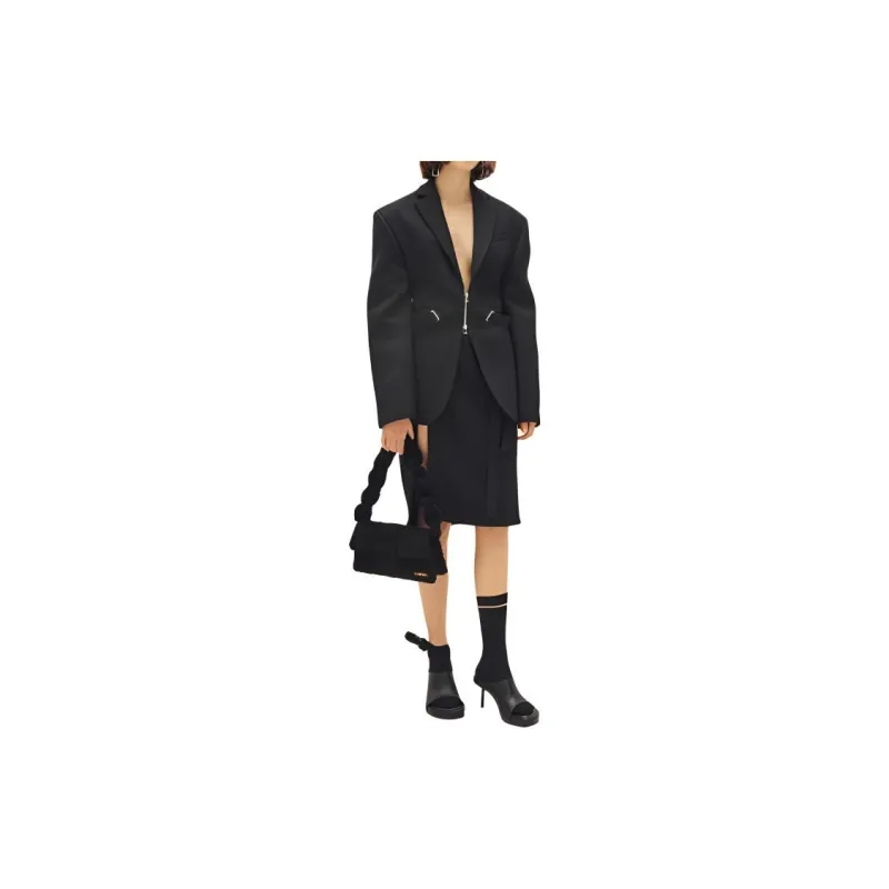 Jacquemus Le Bambidou Shearling Flap Bag Black-4