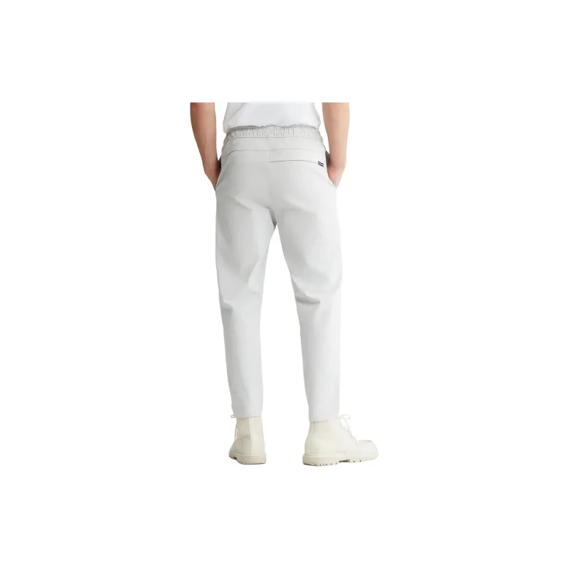 CK/Calvin Klein Jeans SS24 Casual Pants Men's Lunar Rock White-2