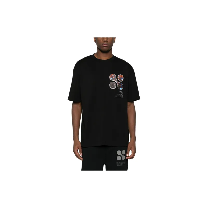HUGO BOSS SS24 Drop Shoulder Sleeve T Shirt Men's Black-1