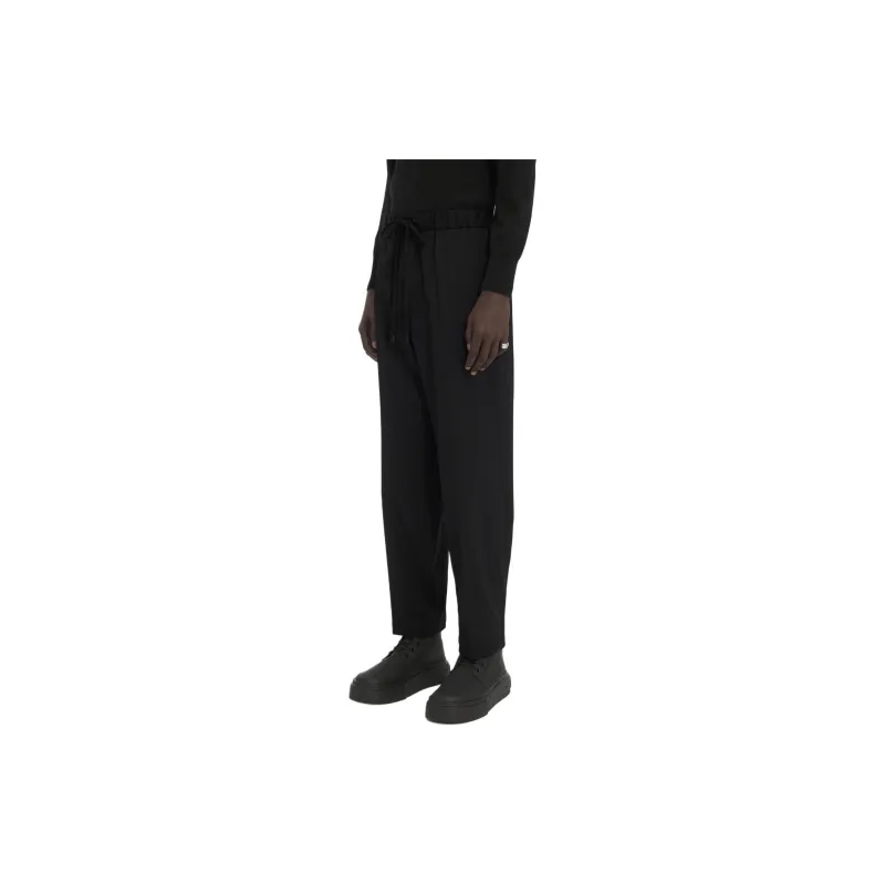MM6 Maison Margiela Mid Rise Drawstring Trousers-4