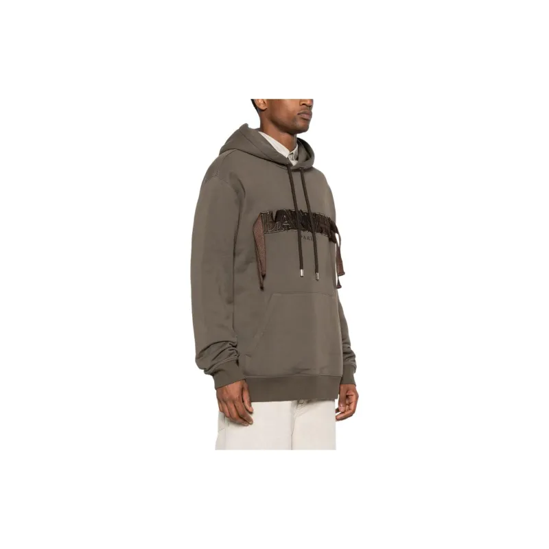 Lanvin Lace Detailed Drawstring Hoodie-3
