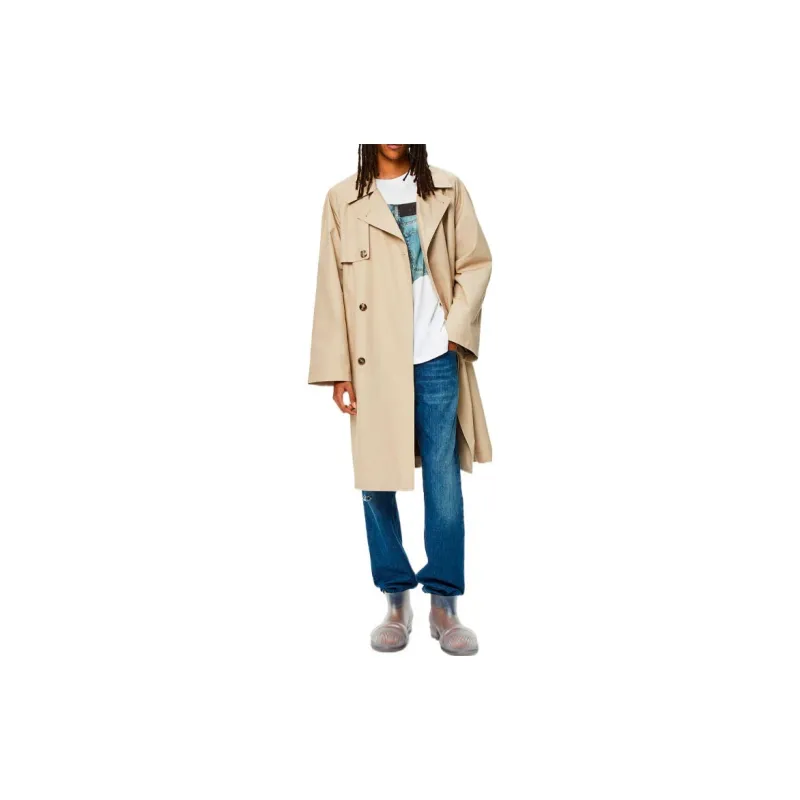 LOEWE Trench Coats Men Khaki-3
