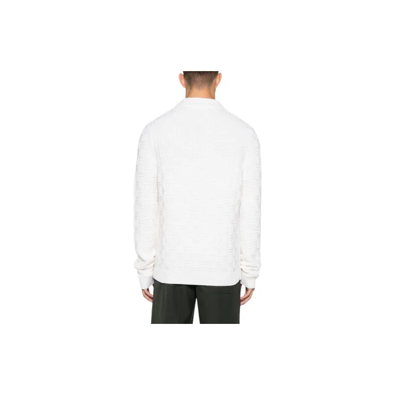 CASABLANCA Column Knit Polo Shirt-2