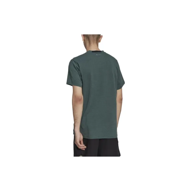 Adidas T-Shirts Men Dark Shadow Green-3