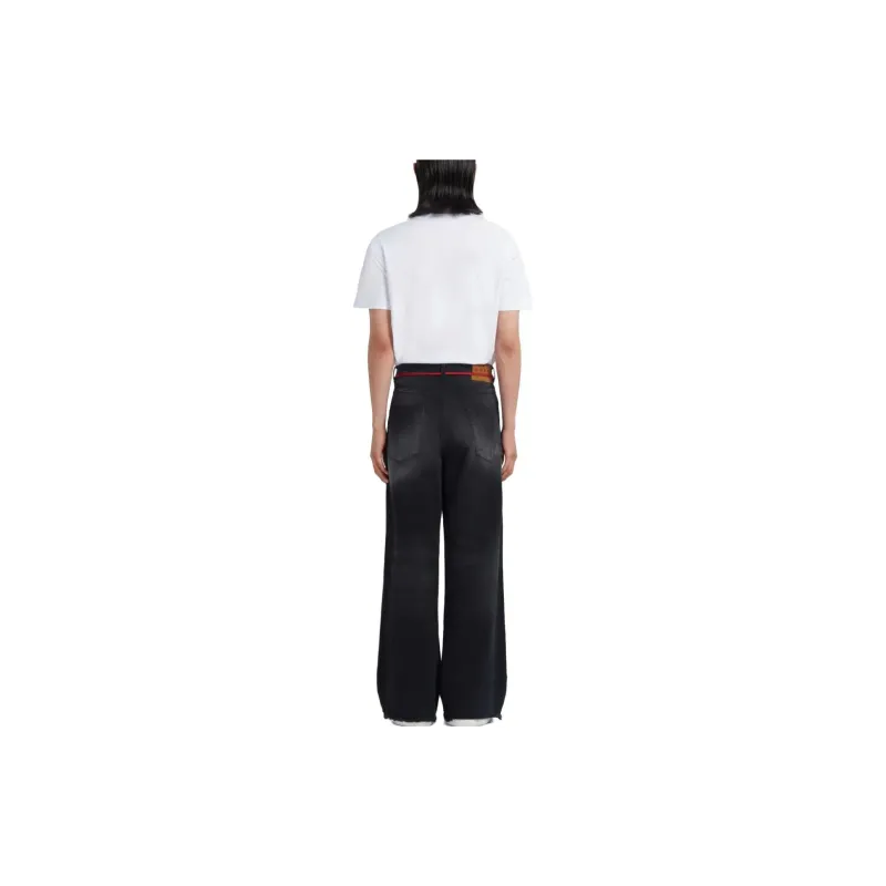MARNI Drawstring Wide Denim Pants-3