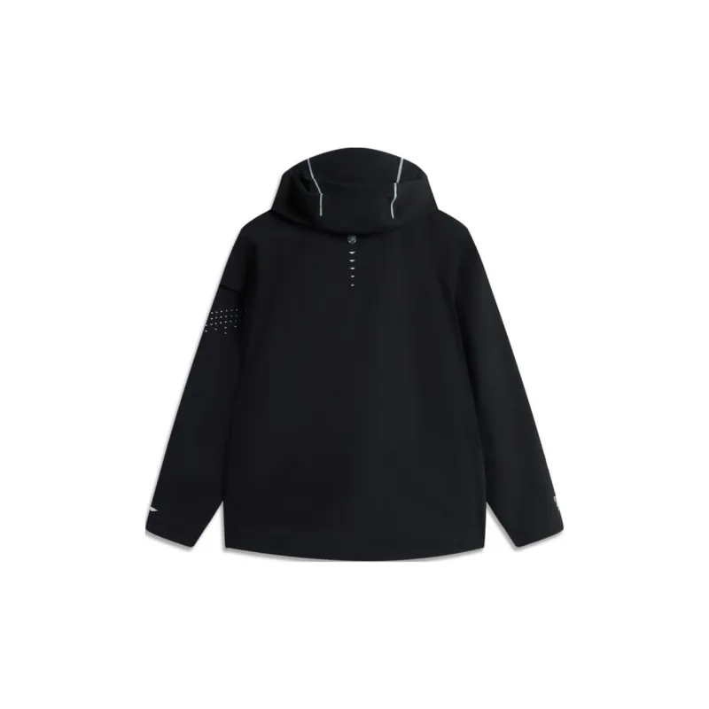 LiNing Windproof And Waterproof Outdoor Hiking Windbreaker Jacket Unisex Black-1