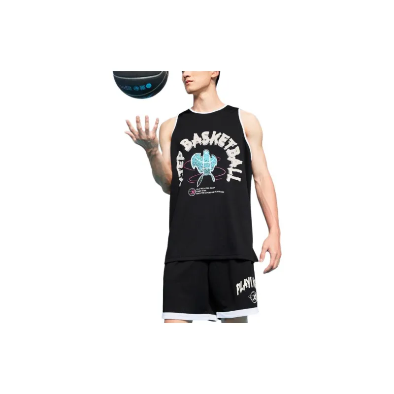 XTEP Basketball Jersey Unisex Jet Black-5