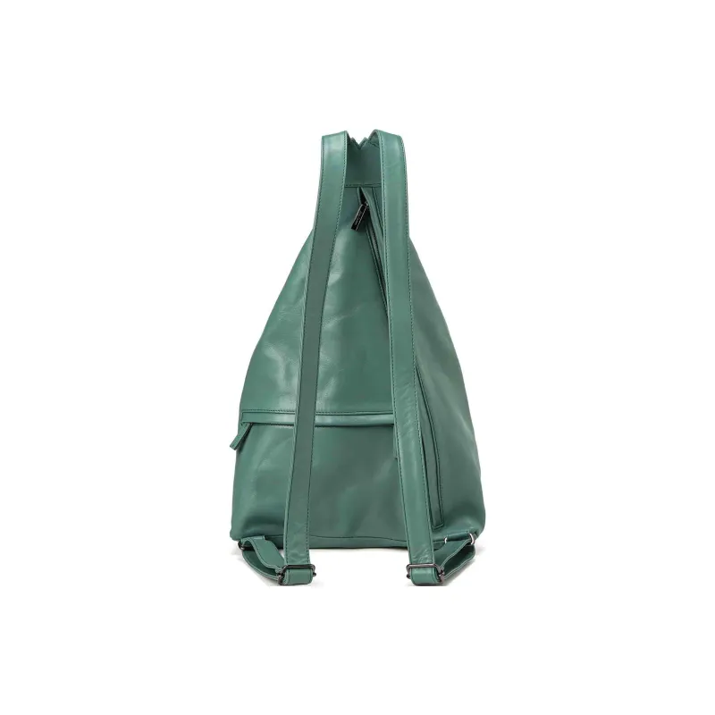 Yohji Yamamoto Cow Leather Backpack Unisex Green-3