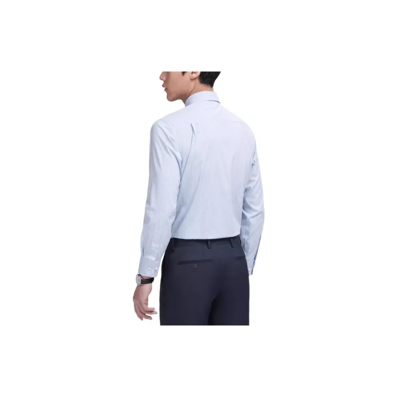 GOLDLION Shirt Men's Light Blue Plaid-1