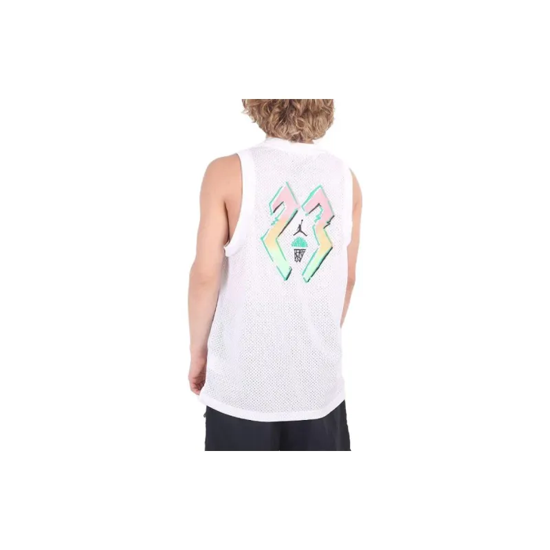 Jordan Basketball Jerseys Men White-3