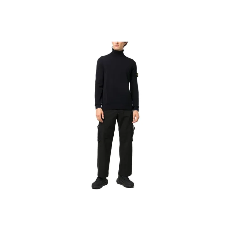 STONE ISLAND Compass Patch Turtleneck Jumper-1