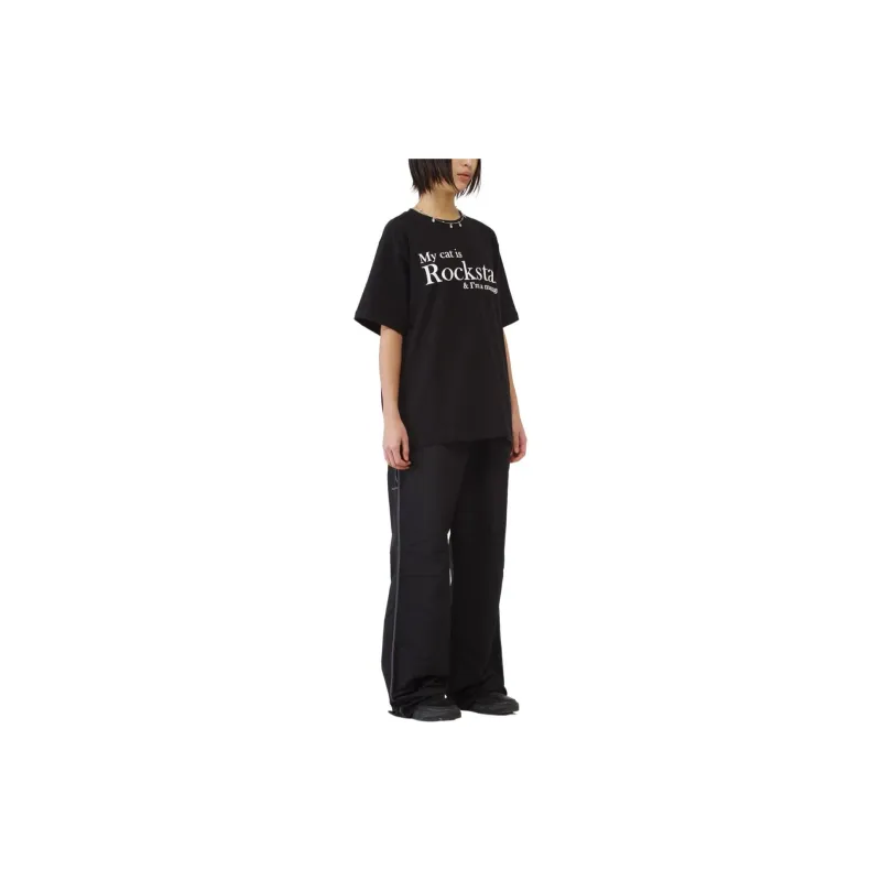 JOEGUSH My Cat Is Rockstar & I'm A Manager T-Shirt Unisex Black-6