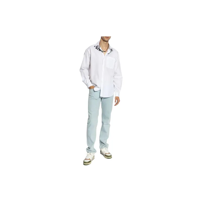 PALM ANGELS Logo print Cotton Shirt-3