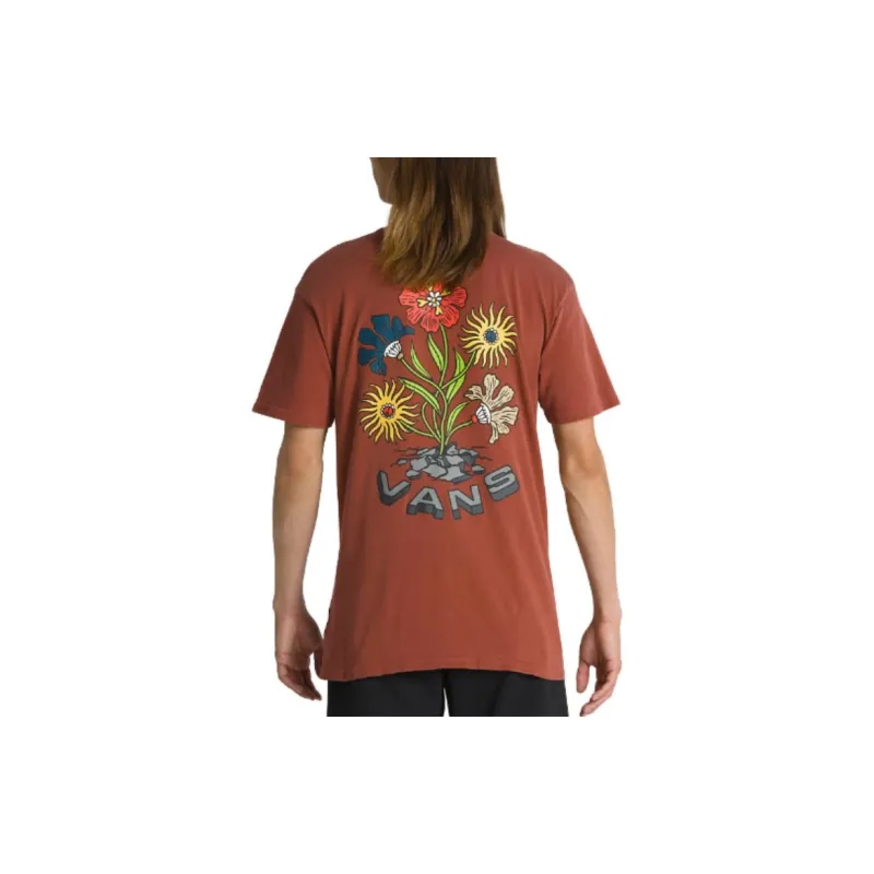 Vans CONCRETE FLORAL VINTAGE T-Shirts Unisex Brown-6