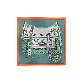 HERMES Cashmere Mulberry Silk Shawls Women's Multicolor