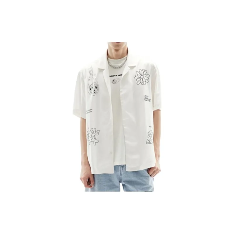 H&M Shirt Men's White/Rick And Morty-1