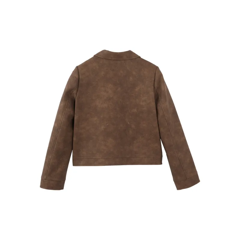 XIANGYING Leather Jacket Women's-1