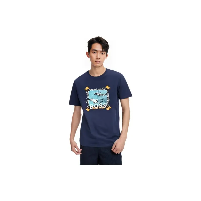 HUGO BOSS T Shirts Men Dark Blue-9