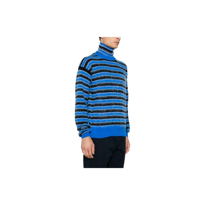 MARNI Striped Roll Neck Knitted Jumper-3