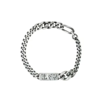 Werkstatt Munchen Engraved tag Chain Bracelet