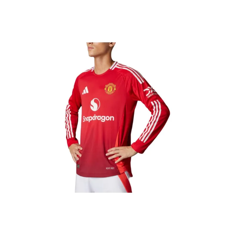 Adidas Free Shipping With AdiClub Manchester United 24/25 Long Sleeve Home Authentic Jersey-2