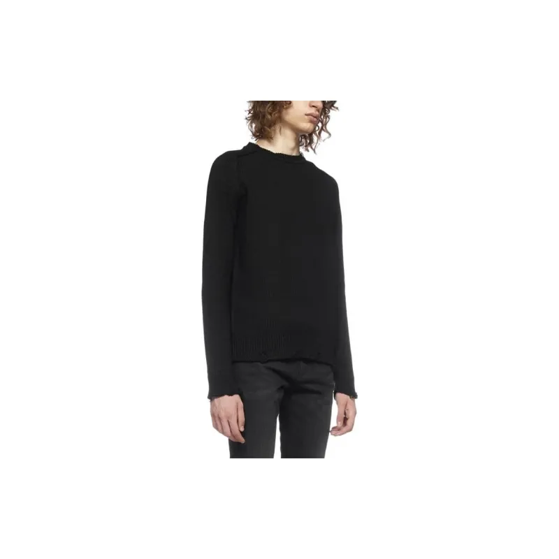 SAINT LAURENT Destroyed Knitted Jumper-2