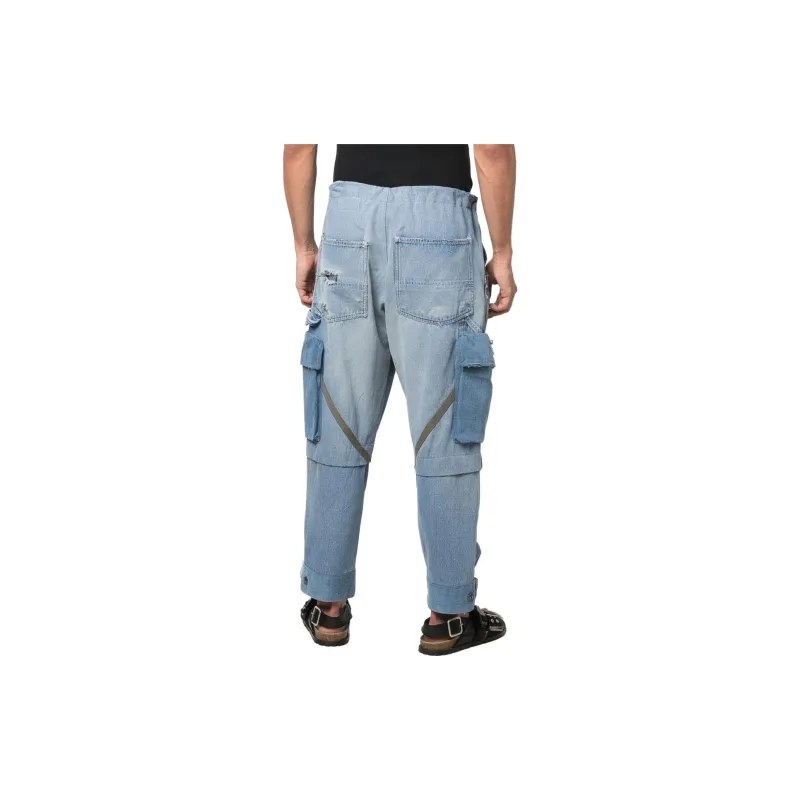 GREG LAUREN Panelled Tapered Jeans-2