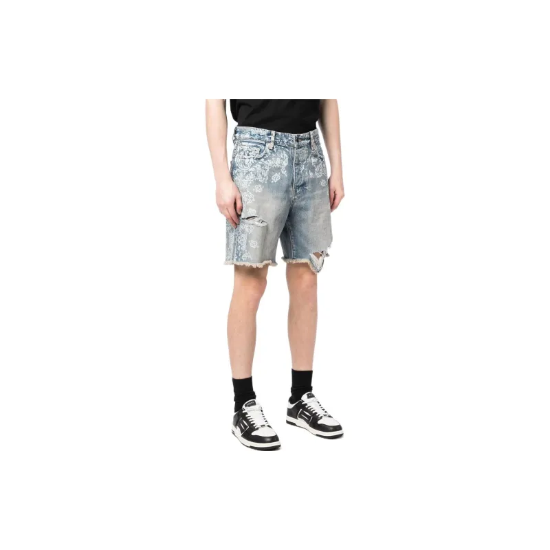 AMIRI Denim Shorts Men Light Blue-2