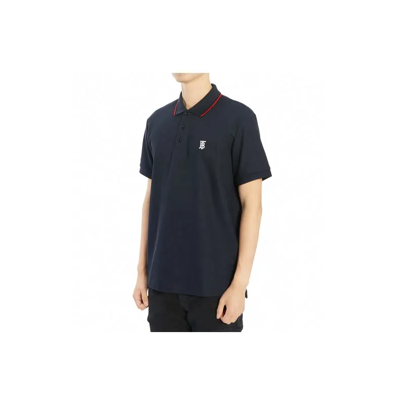 Burberry Monogram Motif Piqué Cotton Polo Shirt-3