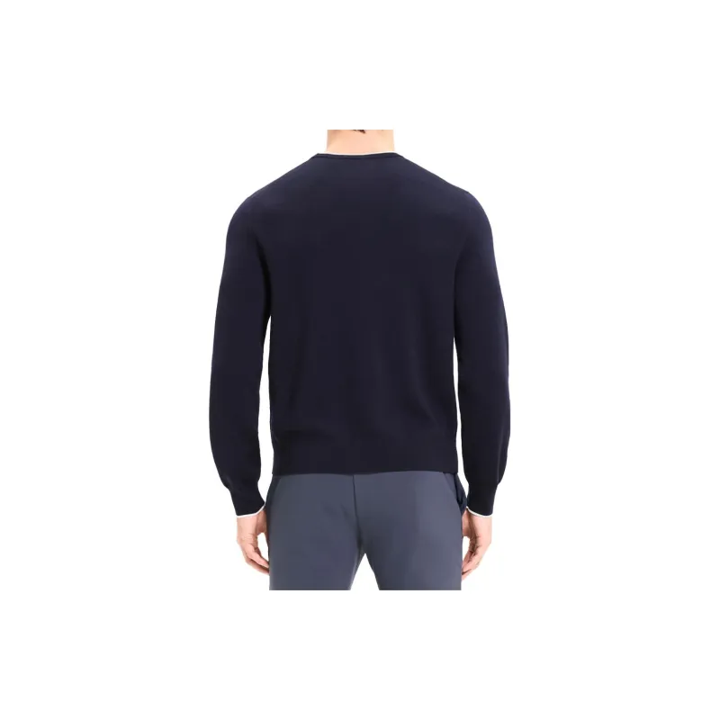 THEORY Sweaters Men Dark Blue/White-2