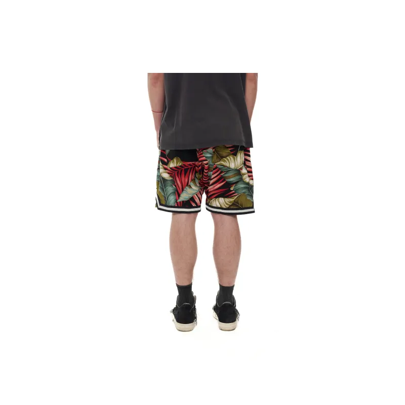 JUNGLE GURL Casual Shorts Unisex Red And Black Color Scheme-4