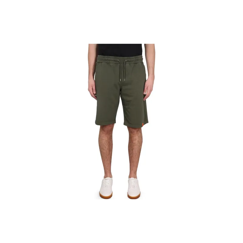 ASPESI Logo Patch Drawstring Shorts-2