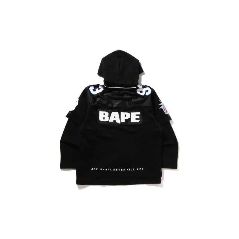 Bape Multi Logo Layered Sleeves Relaxed Fit Football Jersey-1