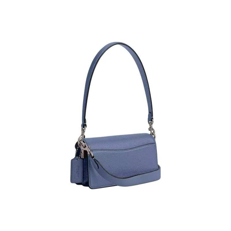 COACH Tabby Litchi Grain Leather Portable Crossbody Bag, Shoulder Bag Small Size Women's Dusty Blue-1