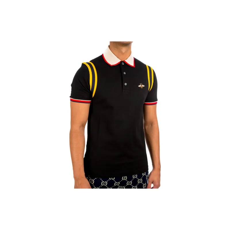 GUCCI Polo Shirts Men Black-3