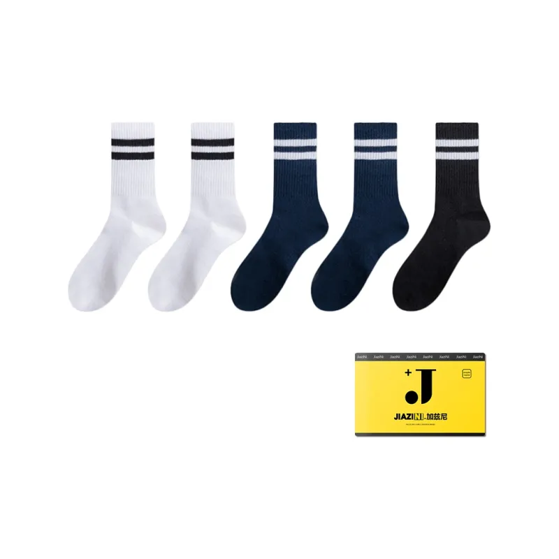 JIAZINI Mid Calf Socks Women's 5 Pack-8