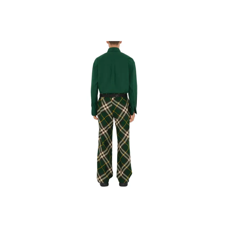 Burberry Logo Embroidered Buttoned Shirt-3
