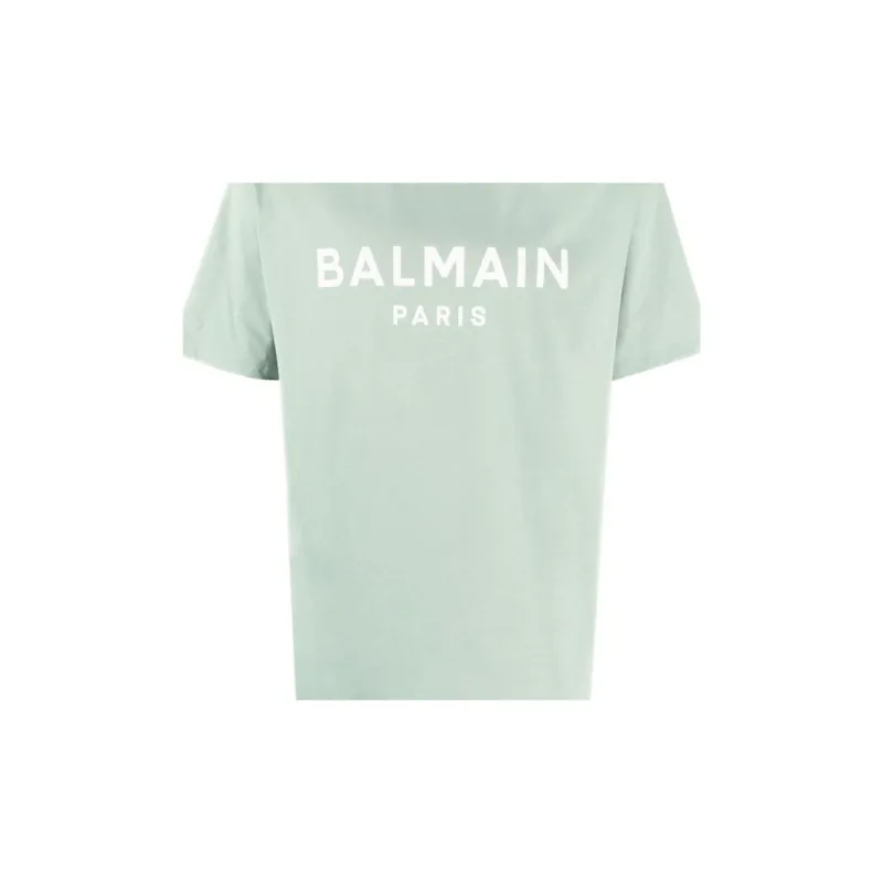 BALMAIN T-Shirts Unisex Aqua Green-5