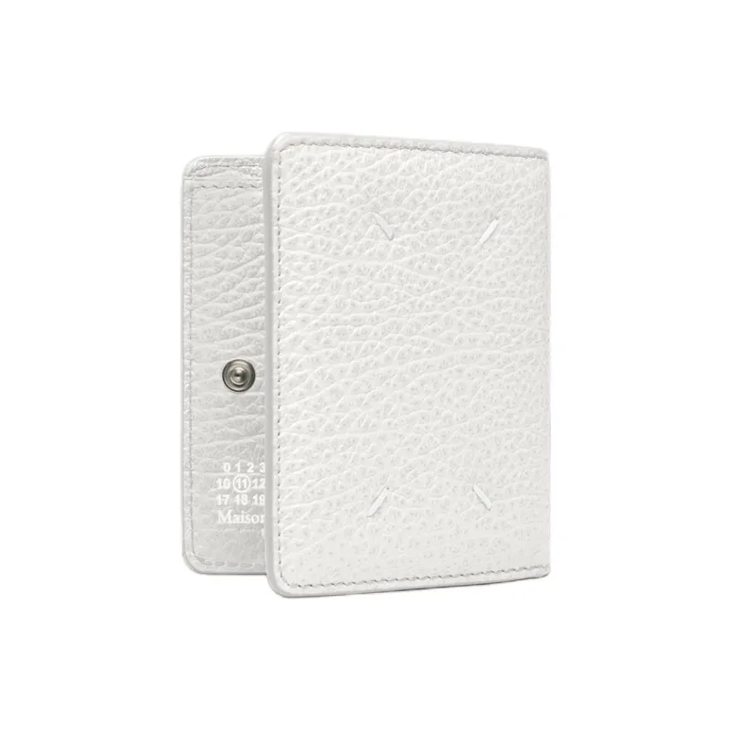 Maison Margiela Grain Cow Leather Wallet Women's White-3